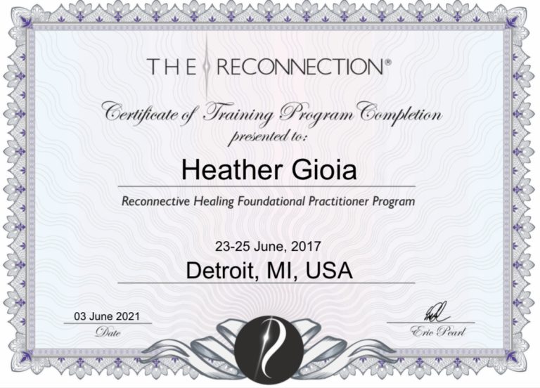 Reconnective Healing Practitioner Certificate